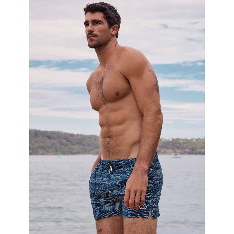 2Eros Bronte Print Swim Shorts Naiad Navy