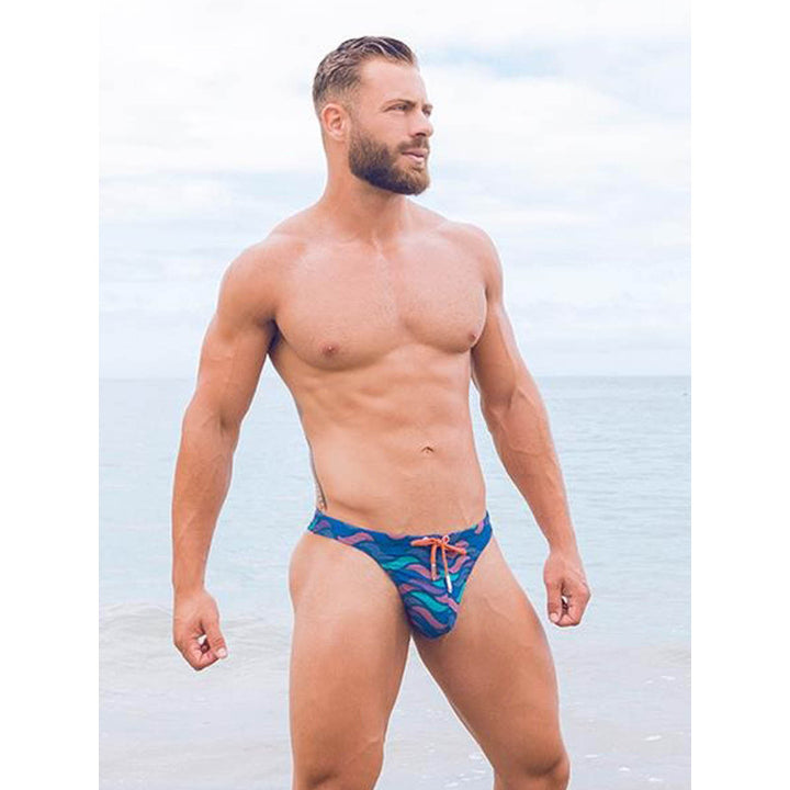 2EROS PRINT SWIM THONGS V80 OCEAN BLUE