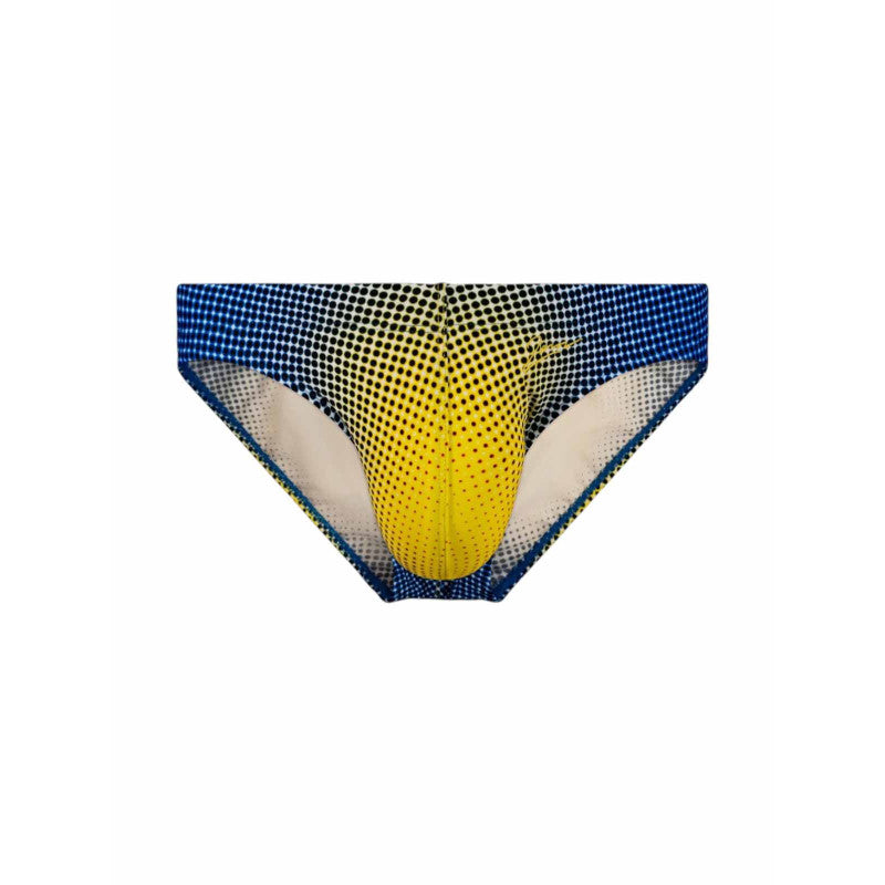 2EROS V20 PRINTED SWIM BRIEF COMIC YELLOW/NAVY