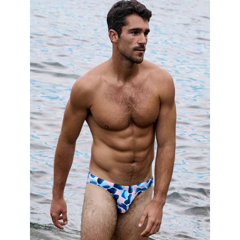 2EROS V20 PRINTED SWIM BRIEF AQUA NAVY