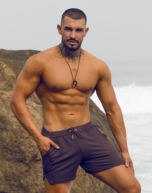 2eros S90 Textured Shorts - Signet Cocoa Black