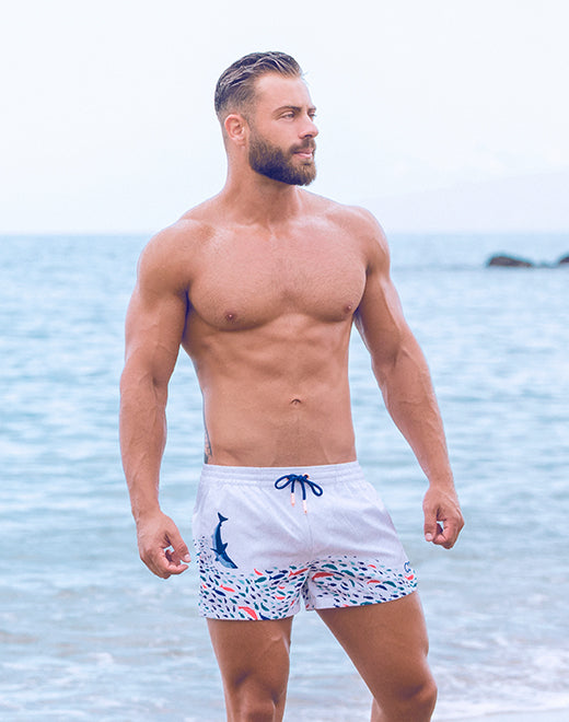 2EROS PRINT SWIM SHORTS S50 SEASCAPE WHITE