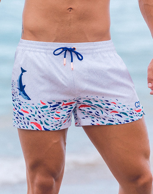 2EROS PRINT SWIM SHORTS S50 SEASCAPE WHITE