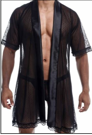 MOB Sultry Robe & Thong set: Black