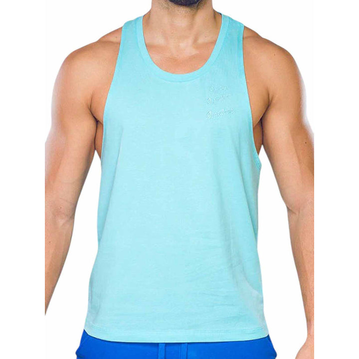 SUPAWEAR RACER BACK SINGLET TURQUOISE BLUE