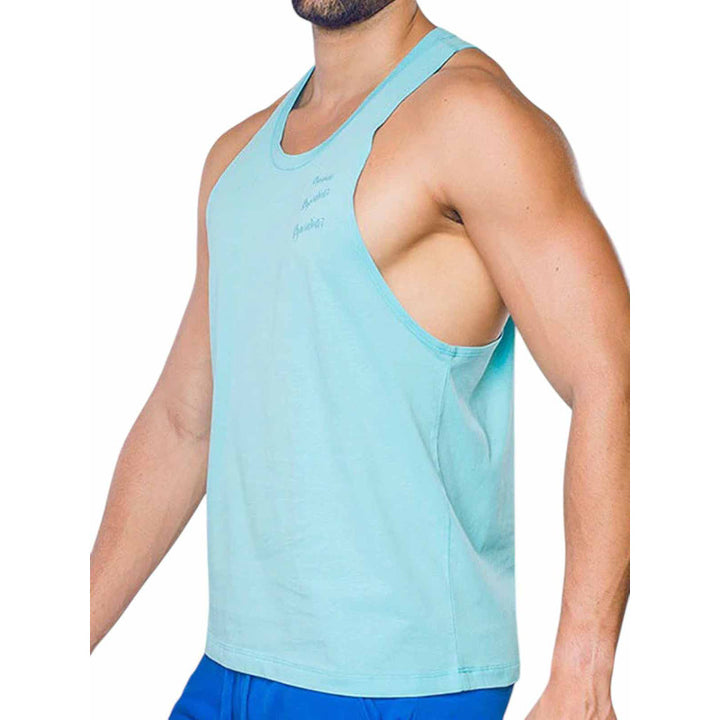 SUPAWEAR RACER BACK SINGLET TURQUOISE BLUE