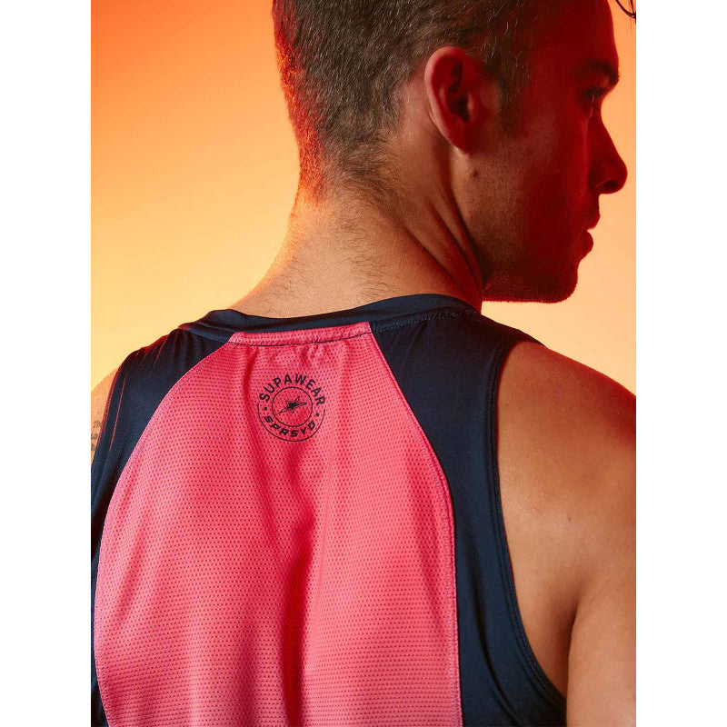 SUPAWEAR SPR PERFORMANCE GRADIENT SINGLET TANK TOP RAINBOW