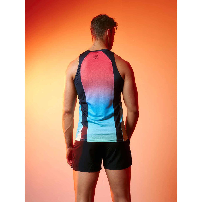 SUPAWEAR SPR PERFORMANCE GRADIENT SINGLET TANK TOP RAINBOW