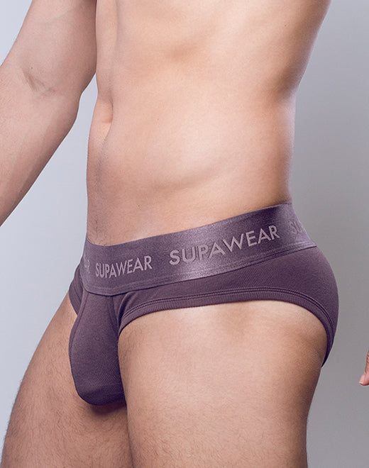 SUPAWEAR RIBBED BRIEF UNDERWEAR PEPPERCORN