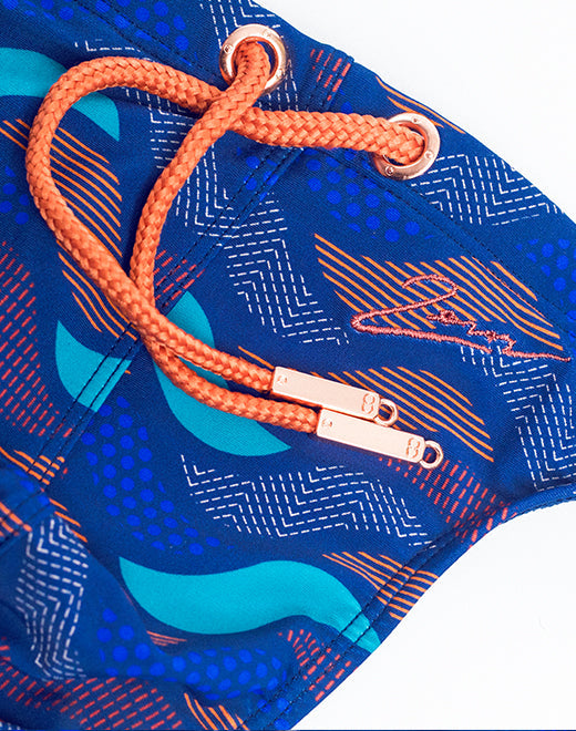 2EROS PRINT SWIM THONGS V80 OCEAN BLUE