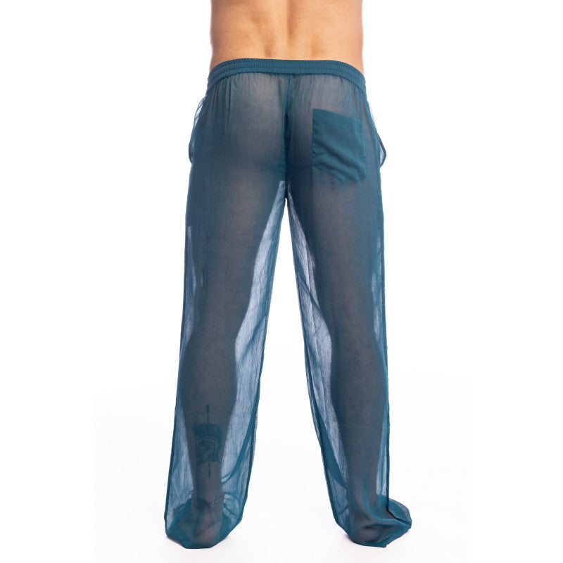 L Homme Chantilly Teal Blue - Lounge Pants