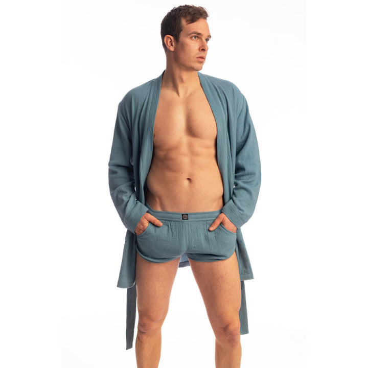 Palm Spring - Short Lounge Shorts - Trade Wind Blue
