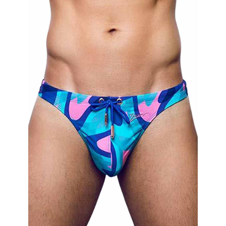 2EROS PRINT SWIM THONG V80 KAI BLUE