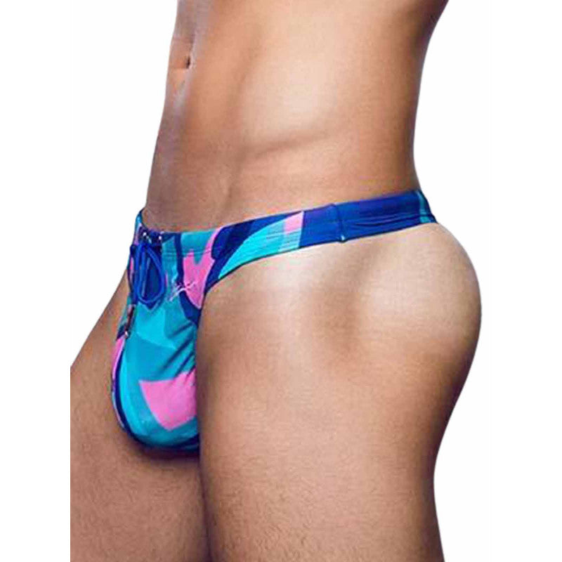 2EROS PRINT SWIM THONG V80 KAI BLUE